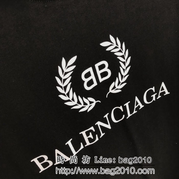 BALENCIAGA巴黎世家 19ss 麥穗雙B短袖 定制面料 七色可選百搭款 男女同款 ydi2469